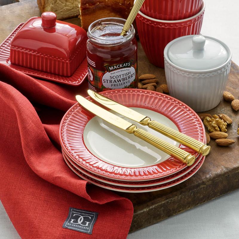 GreenGate Everyday Alice middagstallrik 26,5 cm claret red 