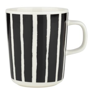 Marimekko Oiva Piccolo mugg 25 cl vit/svart