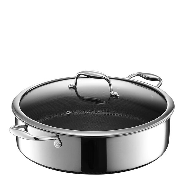Hexclad Hybrid buffetgryte/sautegryte med lock 6,6 L