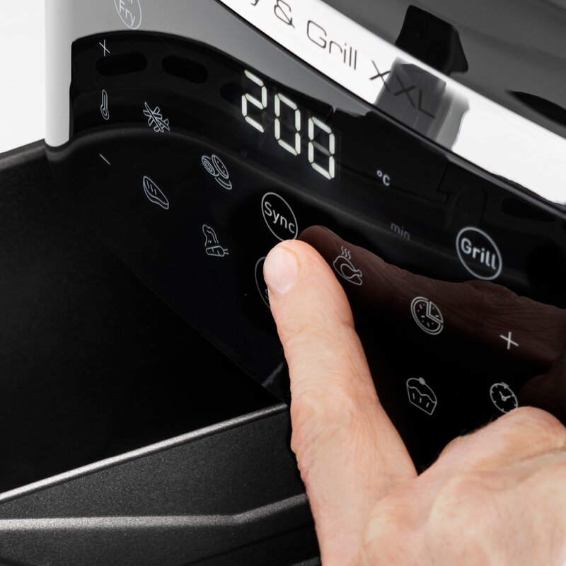 OBH Nordica Easy Fry & Grill XXL 2-i-1 airfryer AG8018S0 Svart 