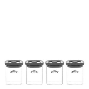 Kilner Fresh kryddburkset 4 delar glas/grå