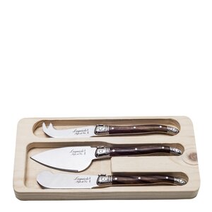 Laguiole Style de Vie Ostknivar 3 delar Dark wood