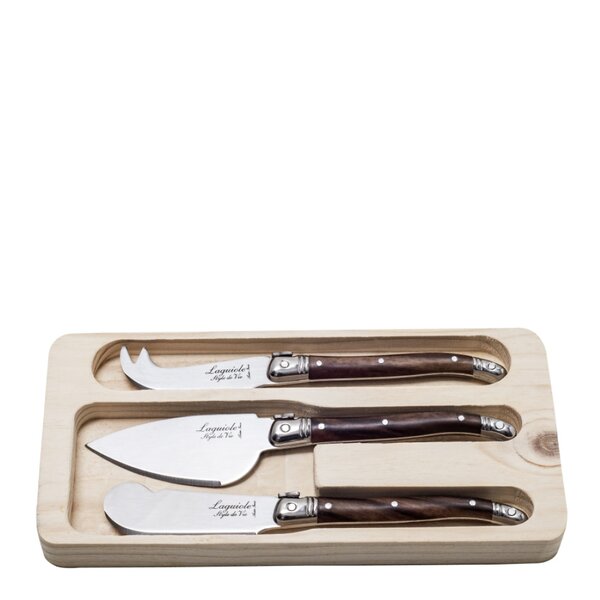 Laguiole Style de Vie Ostknivar 3 delar Dark wood