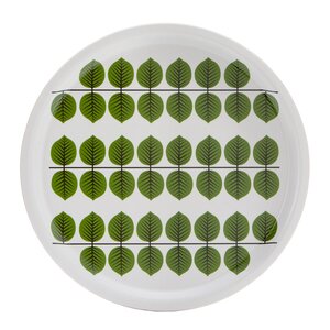 Stig L Berså rund bricka 46 cm grön/vit