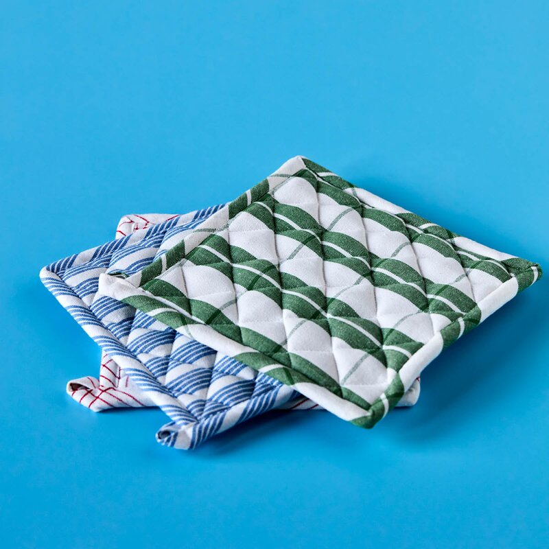 Nicolas Vahé Chef grytlapp 22,5x22,5 cm 2-pack grön/vit