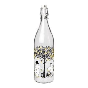 Muurla Mumin glasflaska med bygelkork 1 L äpplen