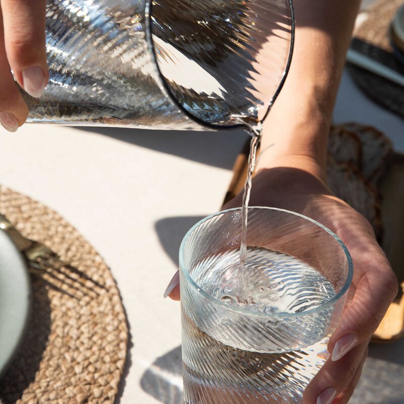 Aida RAW Unique swirl highball glas 45 cl light blue