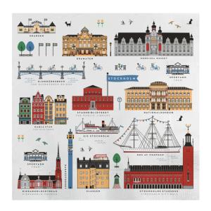 Citronelles Stockholm City Servett 33x33 cm 20 St Multi