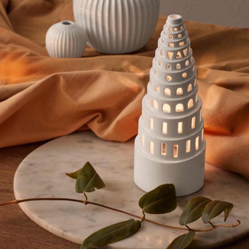 Kähler Urbania Ljuslykta High Tower 22,5 cm Vit