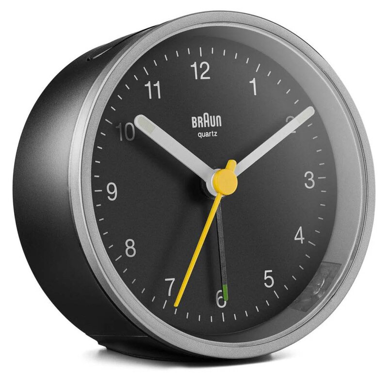 Braun Väckarklocka analog 7,5 cm silver/svart
