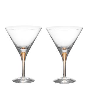 Orrefors Intermezzo Guld Martiniglas 25 cl 2-pack 