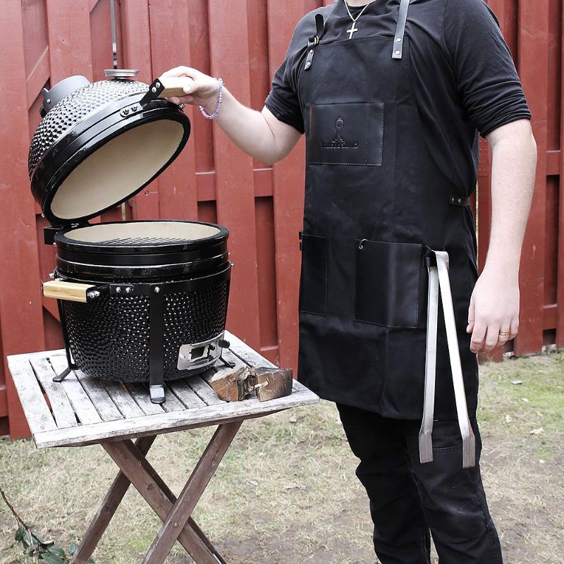 Kamado SUMO Förkläde Vaxad Bomull Svart