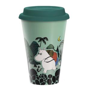 Nordicbuddies Mumin take away mugg 45 cl Mumintrollet av äventyrlig grön