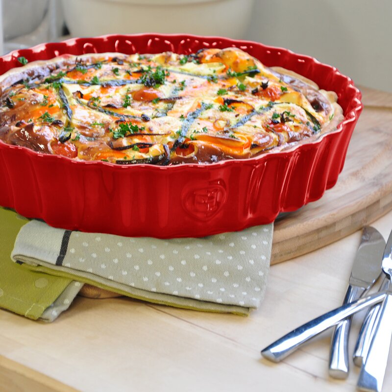 Emile Henry Pajform 24 cm röd