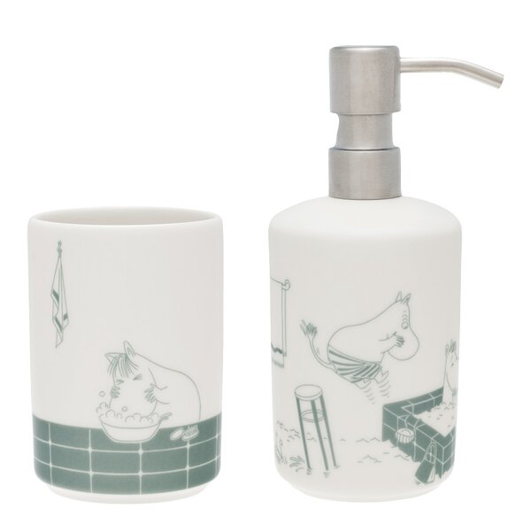 MoominArabia Mumin tvålpump + tandborsthållare badstund  