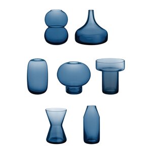 Orrefors Midsummer minivas 7-pack ltd 400 midnattsblå