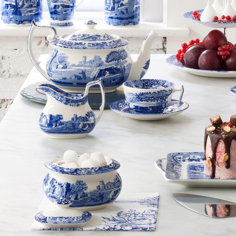 Spode Blue Italian gräddkanna 22 cl blå/vit