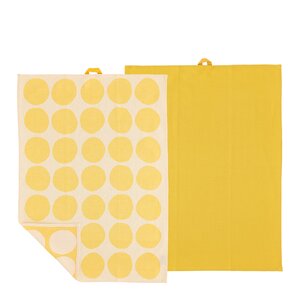 Södahl Bubbles kökshandduk 50x70 cm 2-pack gul