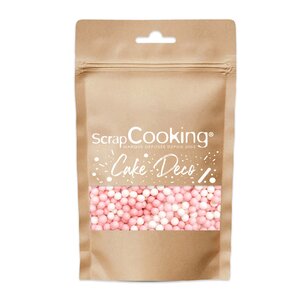 ScrapCooking Strössel små kulor 55 g rosa/vit