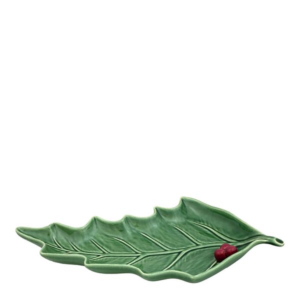 Bordallo Pinheiro Fat bladform 36 cm grön