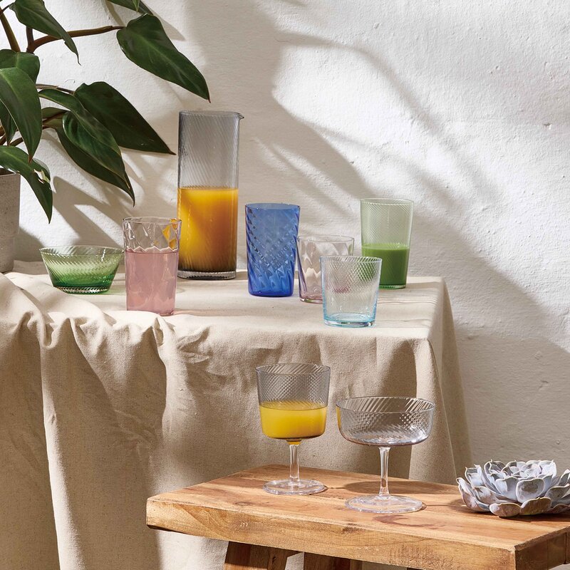 Aida RAW Unique optic highball glas 45 cl dark blue