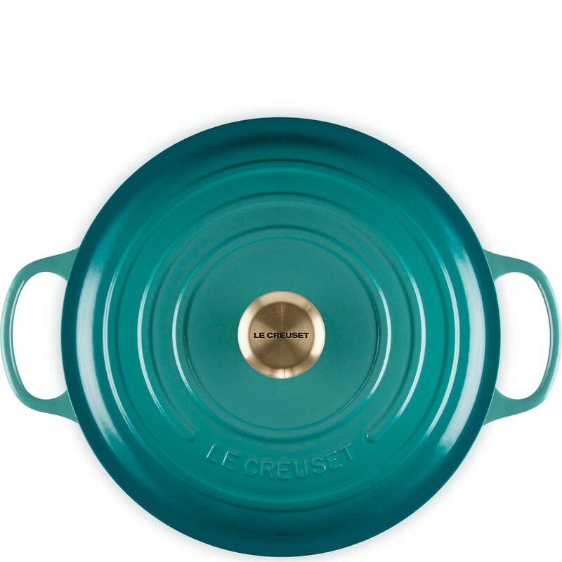 Le Creuset Signature gjutjärnsgryta rund 28 cm 6,2 L Bleu Riviera
