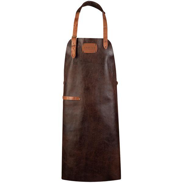 Crafted Förkläde i läder rustic brun