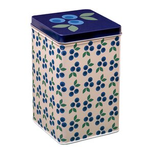 Blafre Blåbär plåtburk hög 10x10x16 cm blå