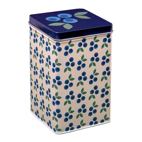 Blafre Blåbär plåtburk hög 10x10x16 cm blå
