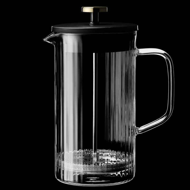 Maku Presskanna med räfflat glas 1,0 L