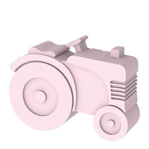 Blafre Traktor matlåda i plast två fack 14x11 cm ljusrosa