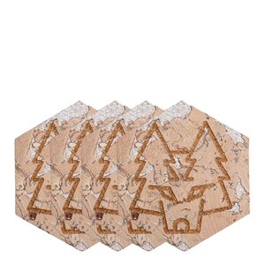 Vargen & Thor BAS glasunderlägg 10 cm 4-pack kork