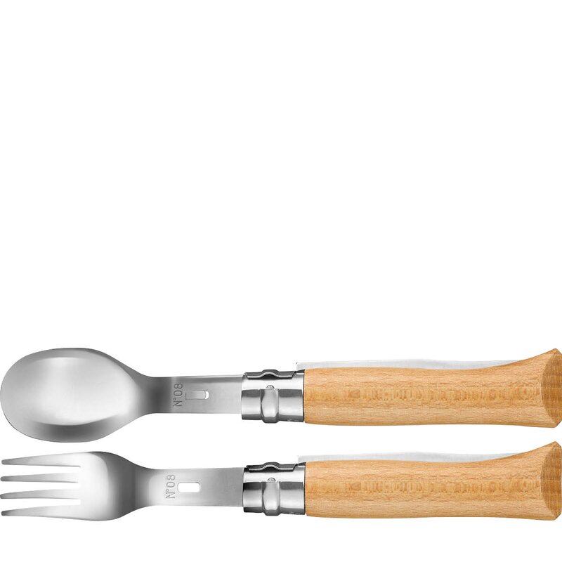 Opinel Nomad Picnic+ set med N08 fällkniv bokträ