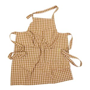 A World of Craft Maria förkläde 70x82 cm rosa/senapsgul