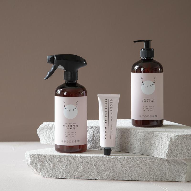 Simple Goods Geranium Handtvål 450 ml Pumpflaska Ljusrosa