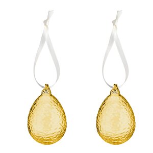 Cooee Gry hängande påskägg 7,5 cm 2-pack honung