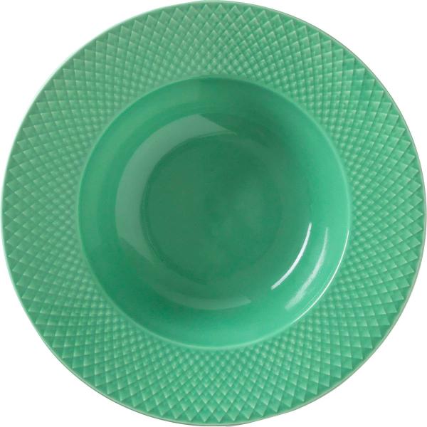 Lyngby Porcelæn – Rhombe Color Tallrik Djup 24.5 cm Grön