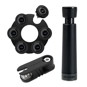 Airtender Vakuumförslutare mat och vin presentask svart