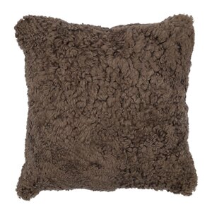 Natures Collection Kudde New Zealand fårskinn kort ull 40x40 cm chocolate