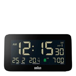 Braun Väckarklocka digital 13,5 cm svart