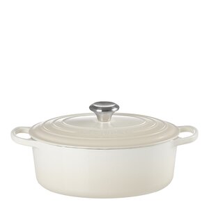 Le Creuset Signature Gjutjärnsgryta oval 27 cm 4,1 L meringue