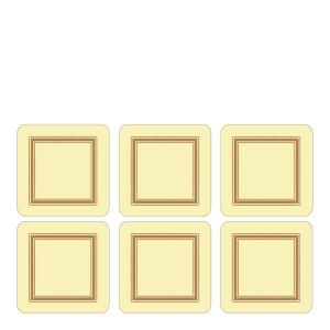 Pimpernel Classic Glasunderlägg 6-pack Kräm