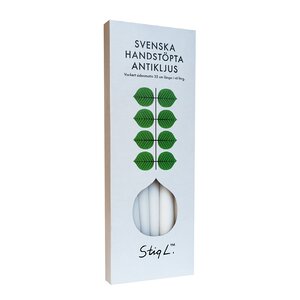 Stig L Berså antikljus 35 cm 6-pack vit