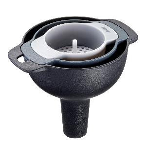 Gefu Tres Trattset 3 delar Svart/Grå/Vit