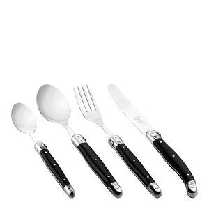 Laguiole Style de Vie Premium Line Treasure bestickset 24 delar svart/stål
