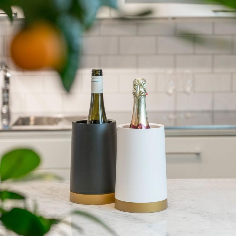 Pulltex Vinkylare med Separat Gel Vit/Guld