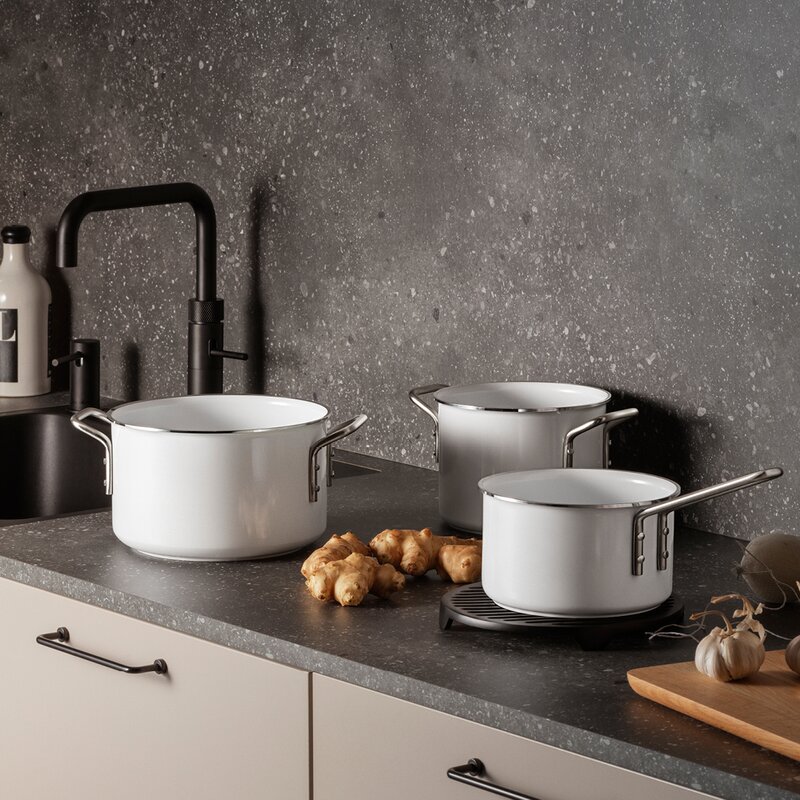 Eva Trio White Line grytset 3 delar