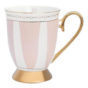Hilke Strisce Mugg 28 cl Rosa/Guld
