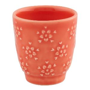 Bordallo Pinheiro Flora mugg 10 cl mörkrosa