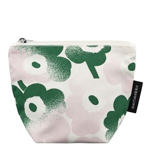 Marimekko Mini Unikko necessär 20x16 cm vit/rosa/grön